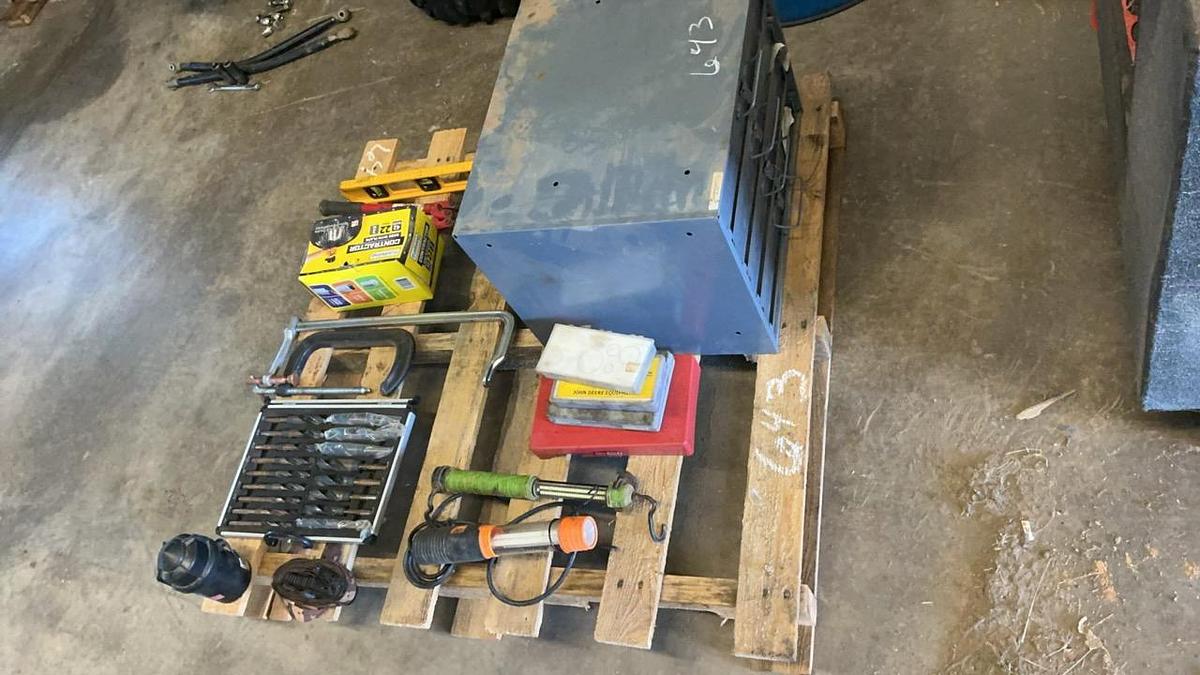Used Storage Bin and Tools