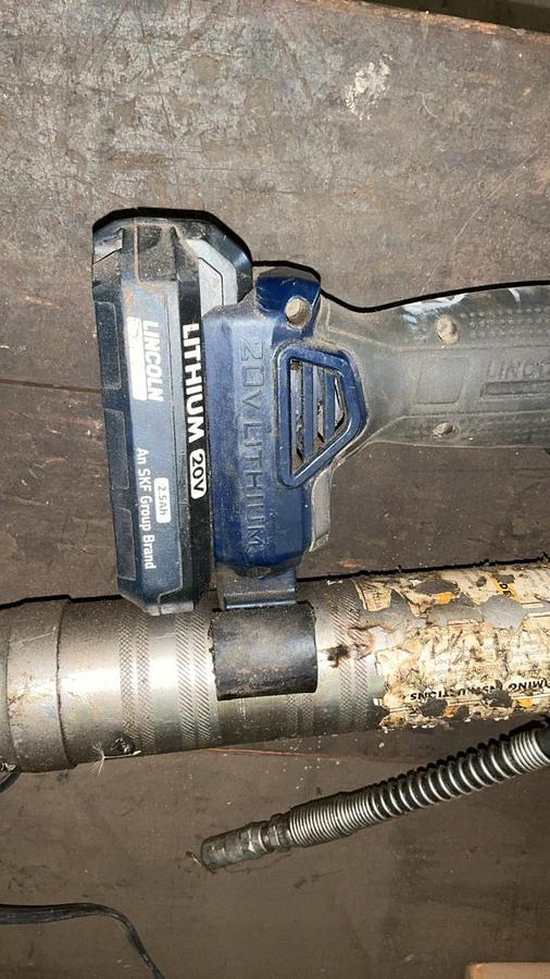 Used Lincoln Battery Grease Gun, Batteries, and Chargers