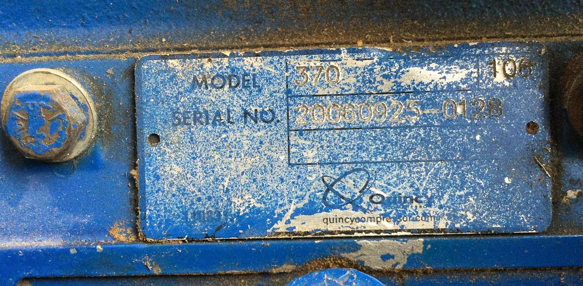 Used 15 HP Quincy Air Compressor