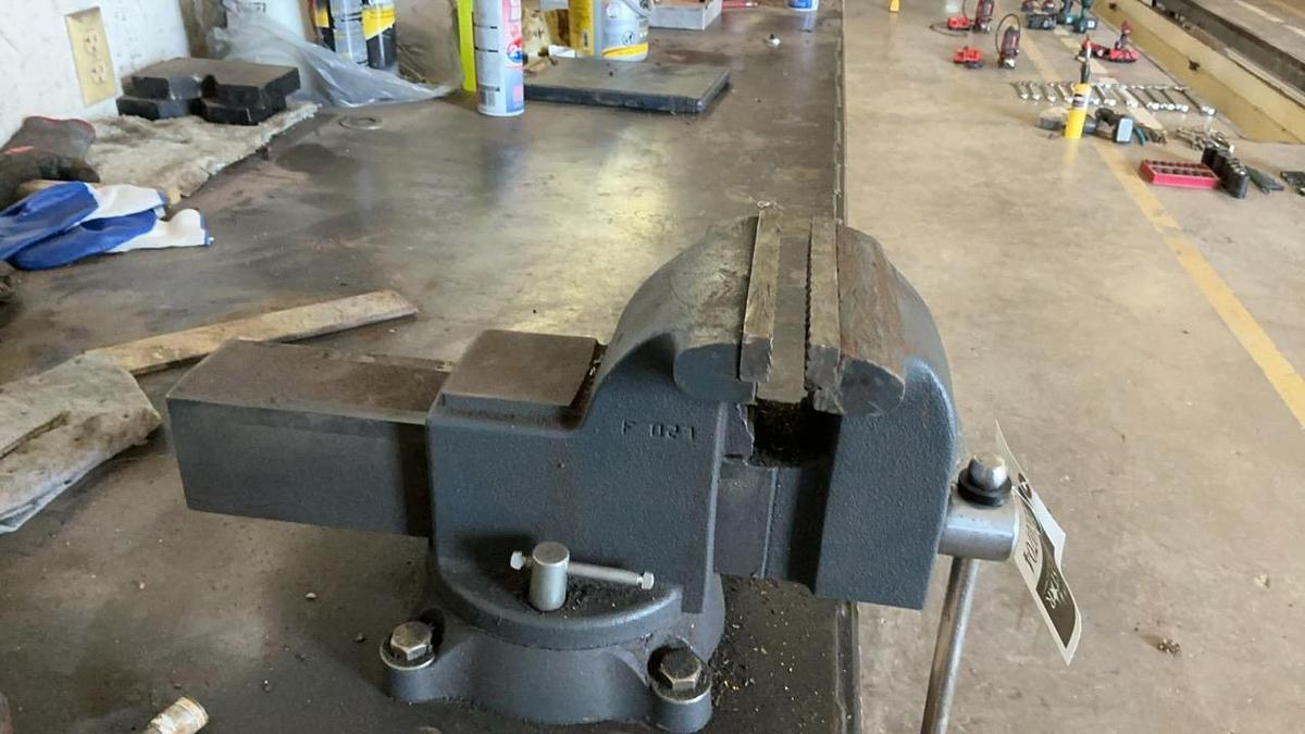 Used Steel Work Bench and Contents