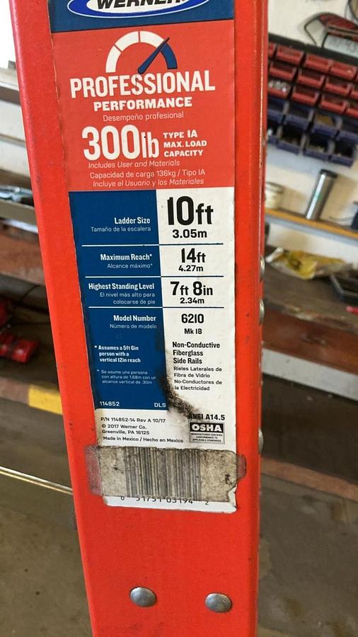 Used Werner 10’ Stepladder