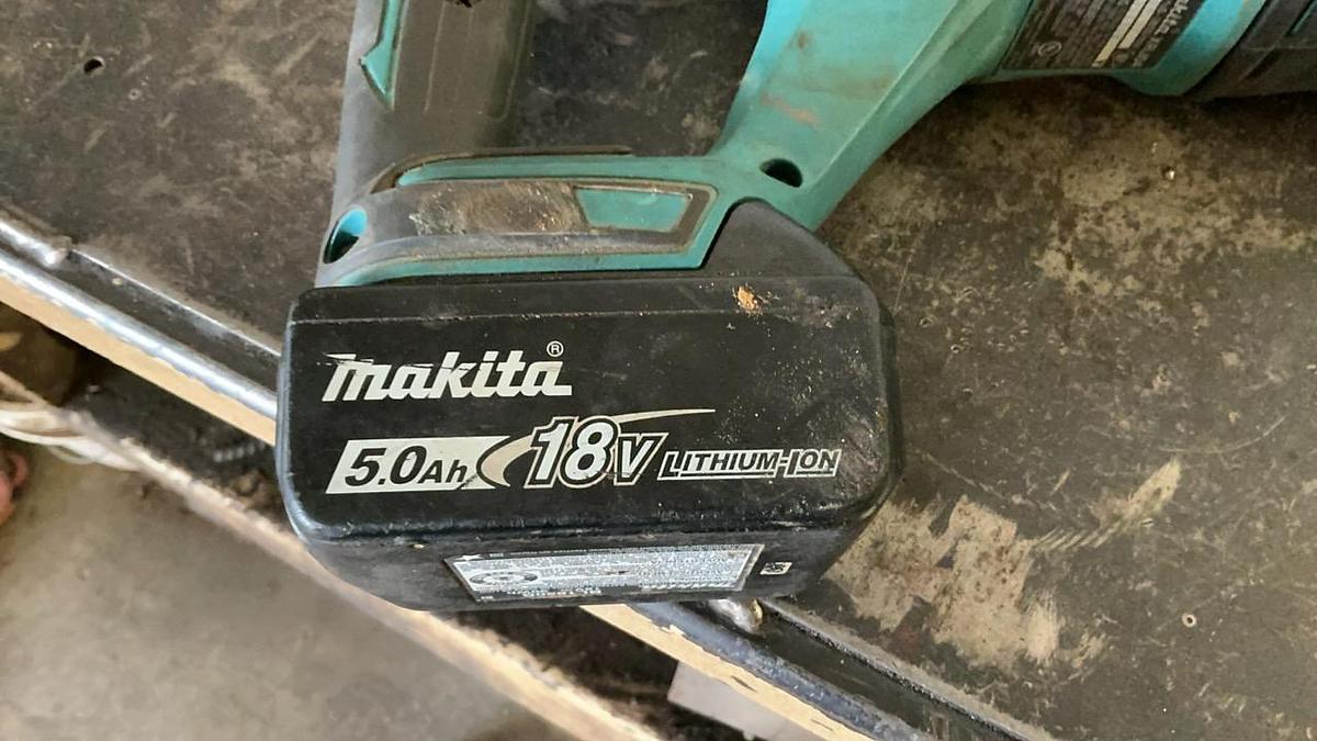 Used Makita Reciprocating Saw, Impact Driver, and Battery Charger