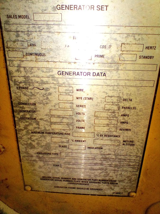 Used 3412 Cat Nat. gas Power unit