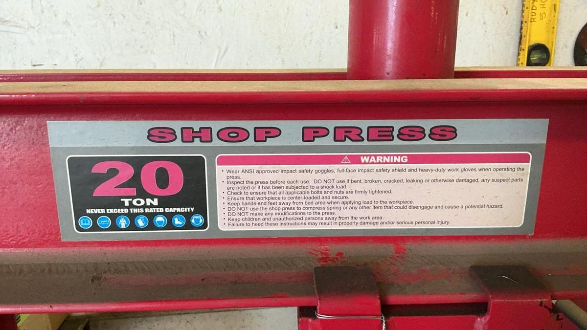 Used 20 Ton Shop Press