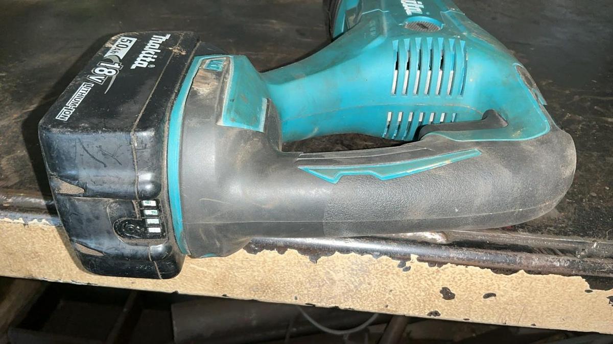 Used Makita Reciprocating Saw, Impact Driver, and Battery Charger