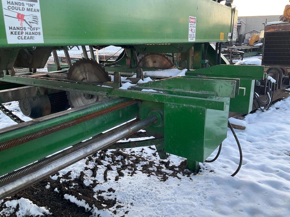 Used 5 Blade Morgan Double End Trimsaw