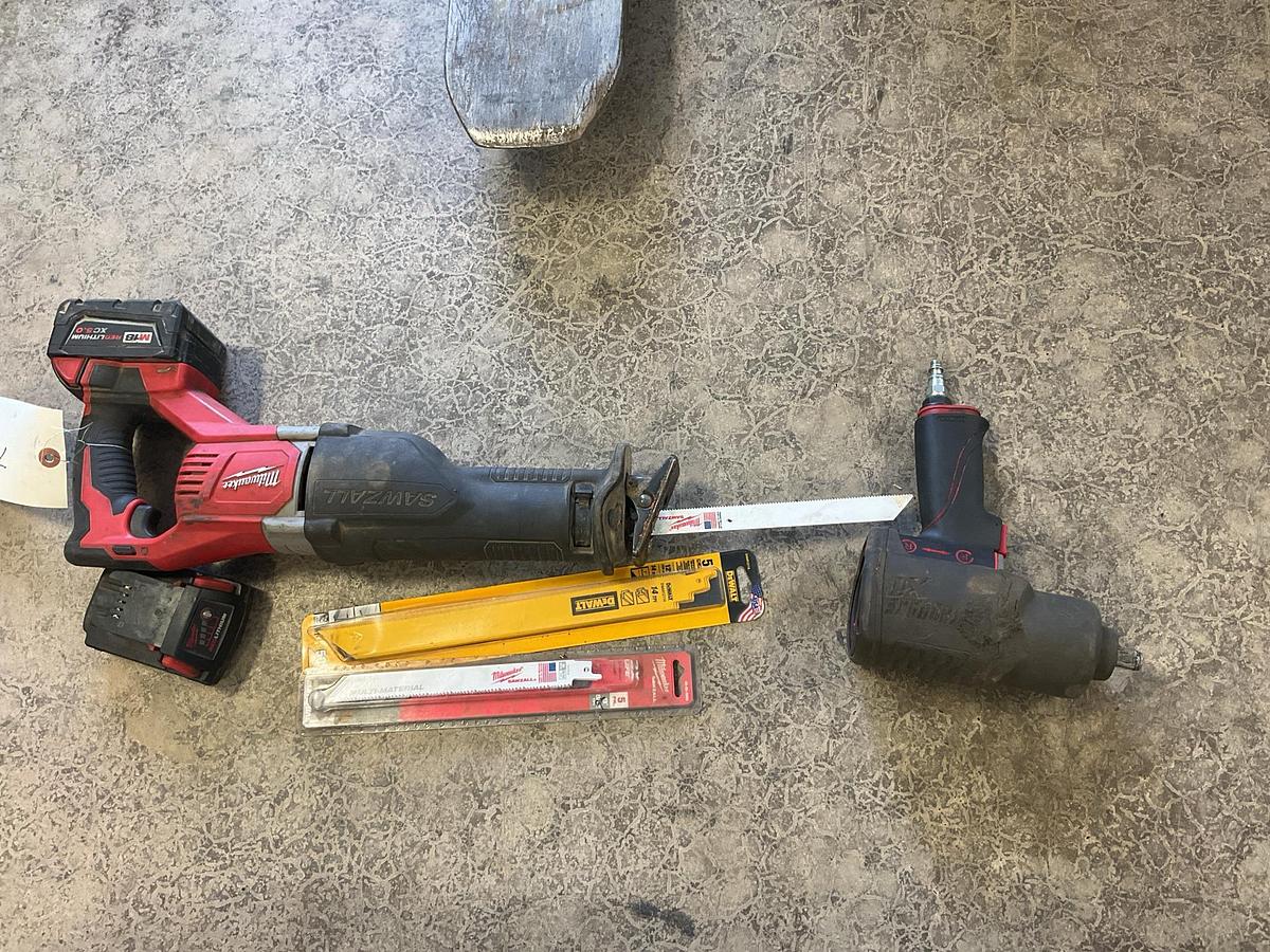 Used Milwaukee Sawzall and Earthquake Air Impact