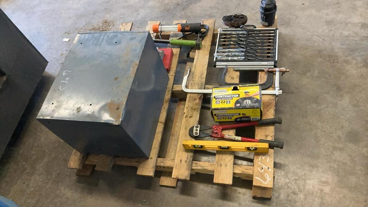 Used Storage Bin and Tools