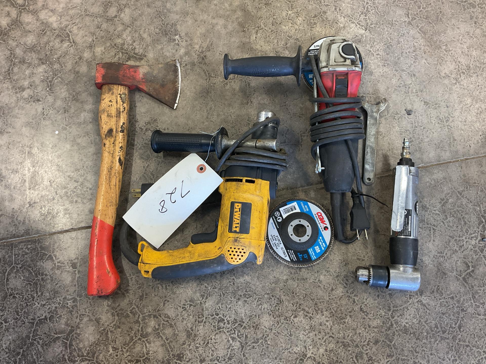 Used Milwaukee 4 1/2” Grinder and Dewalt Drill