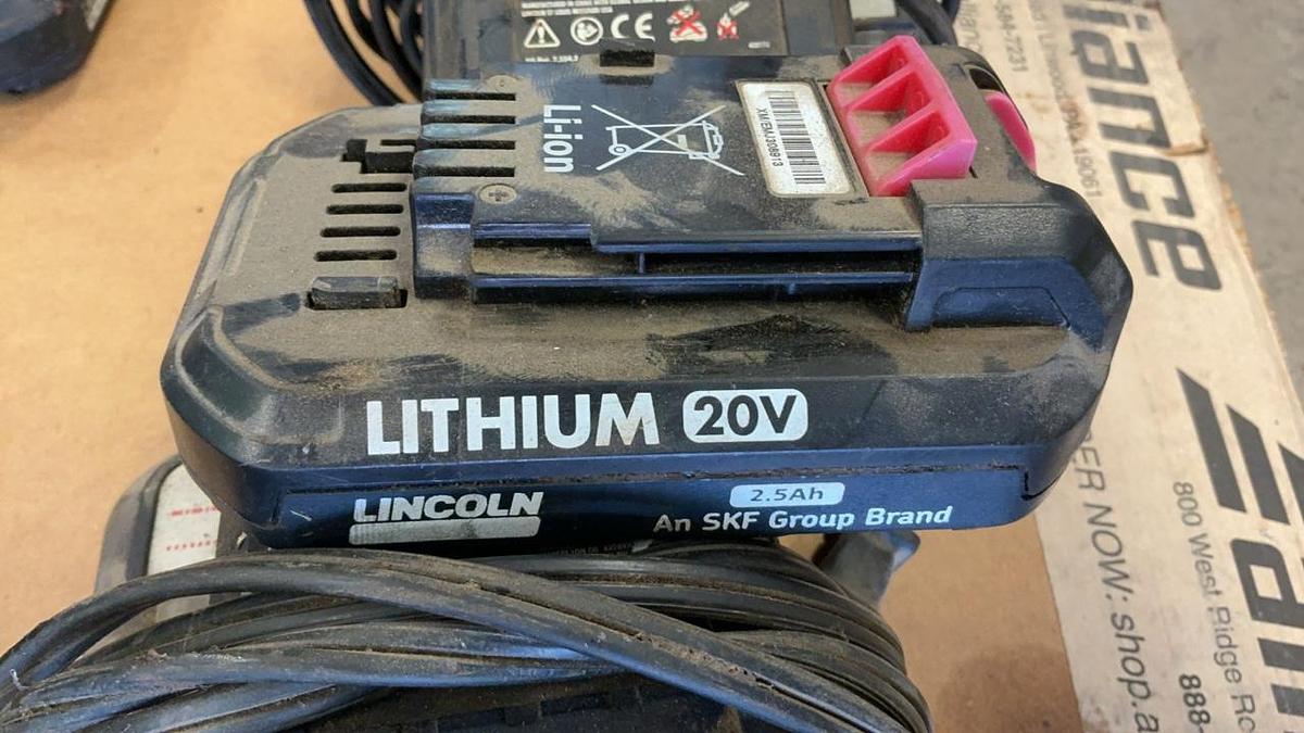 Used Lincoln Battery Grease Gun, Batteries, and Parts