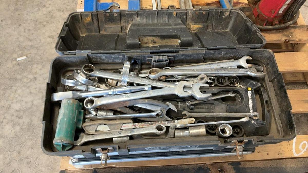 Used Hydraulic/Air Jack, Sledge and Assorted Tools