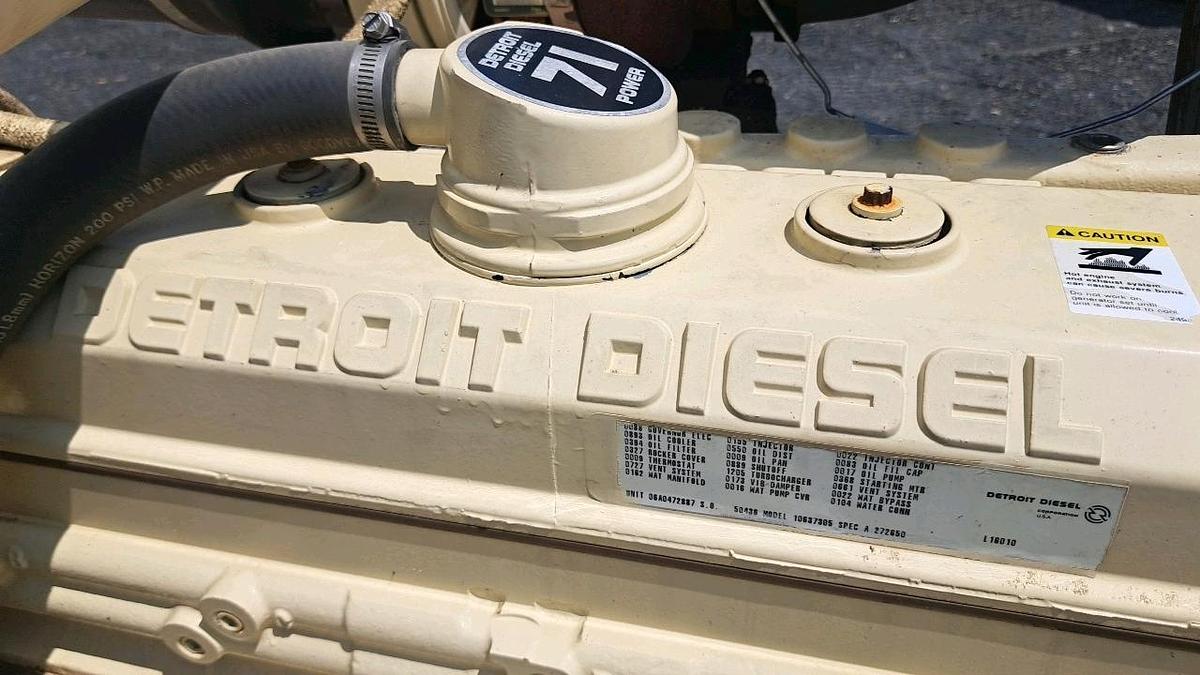 Used Detroit 671 Genset with Kohler 200R0ZD Generator