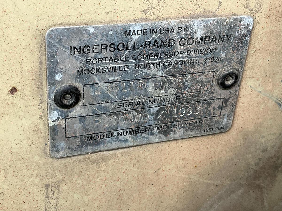 Used 1993 Ingersoll Rand P250BWD Portable Air Compressor
