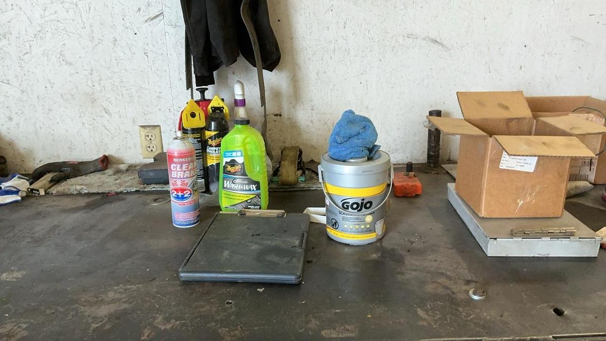 Used Steel Work Bench and Contents