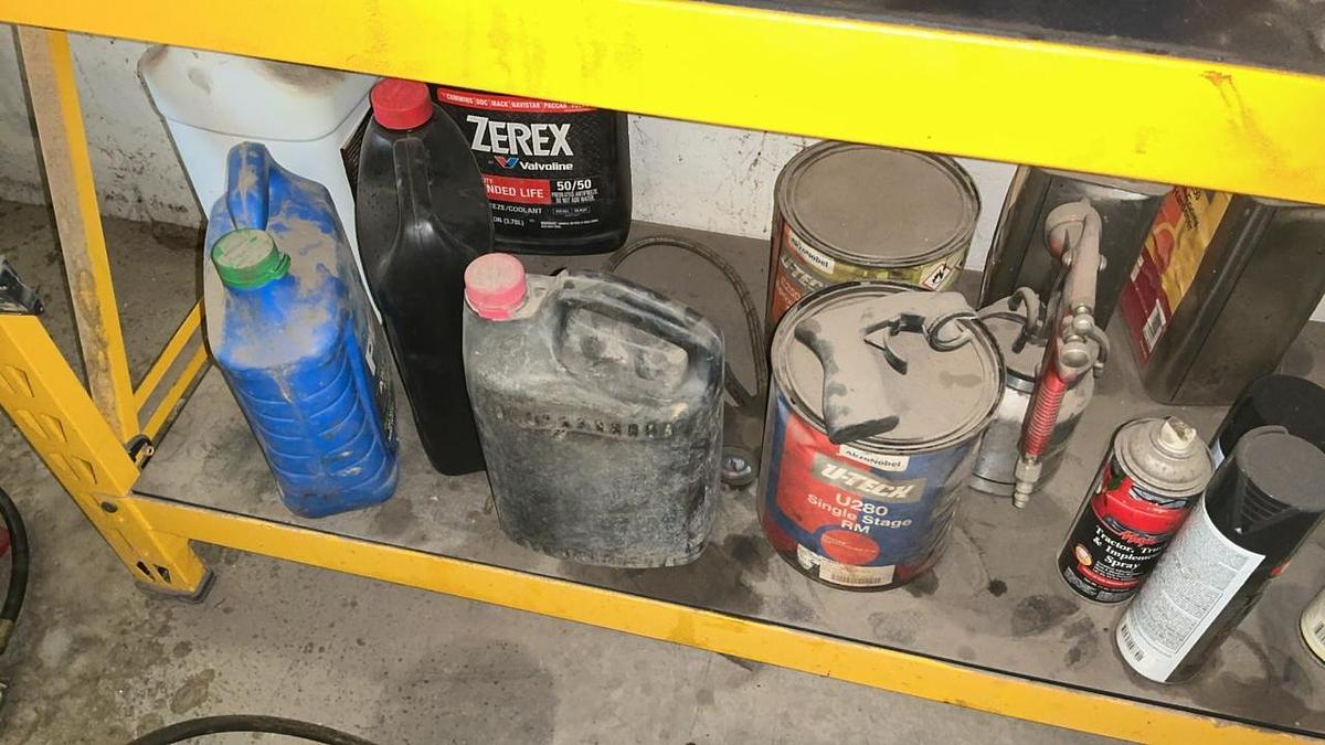 Used Dewalt Shelf and Misc. Grease and Oil