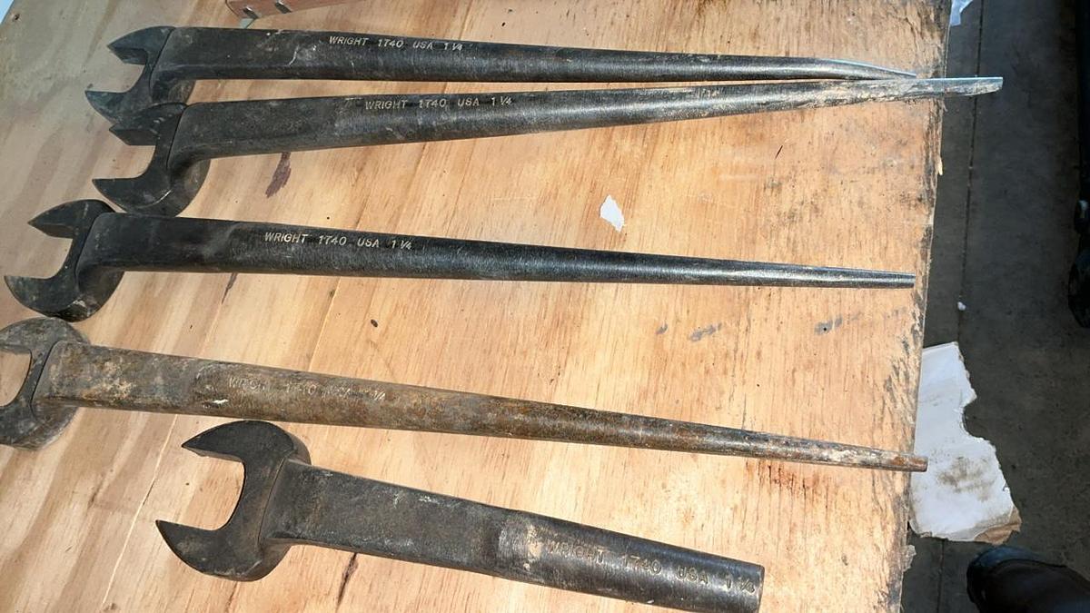 Used Spud Wrenches and Wire Brushes