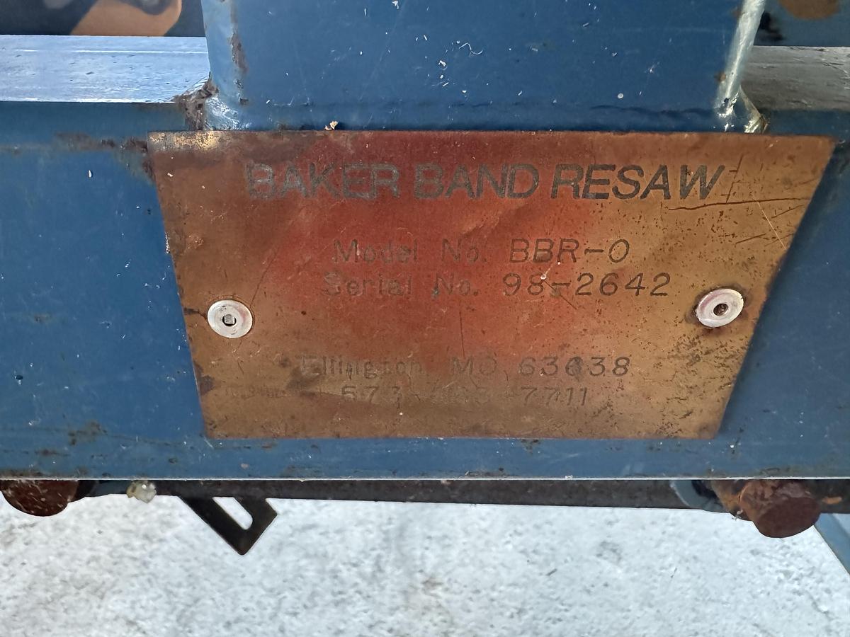 Used BBR-O Baker Single Head Resaw