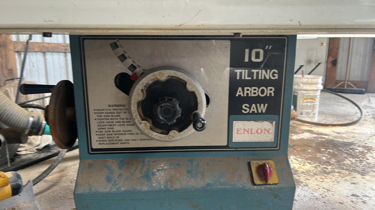 Used 10" Tilting Arbor Elon ENHTB10 Table Saw