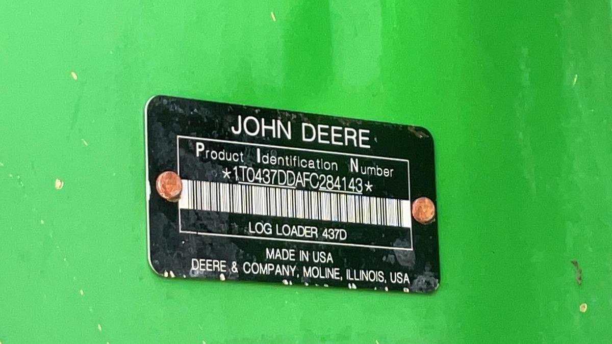 Used 2015 John Deere 437D Knuckleboom Loader
