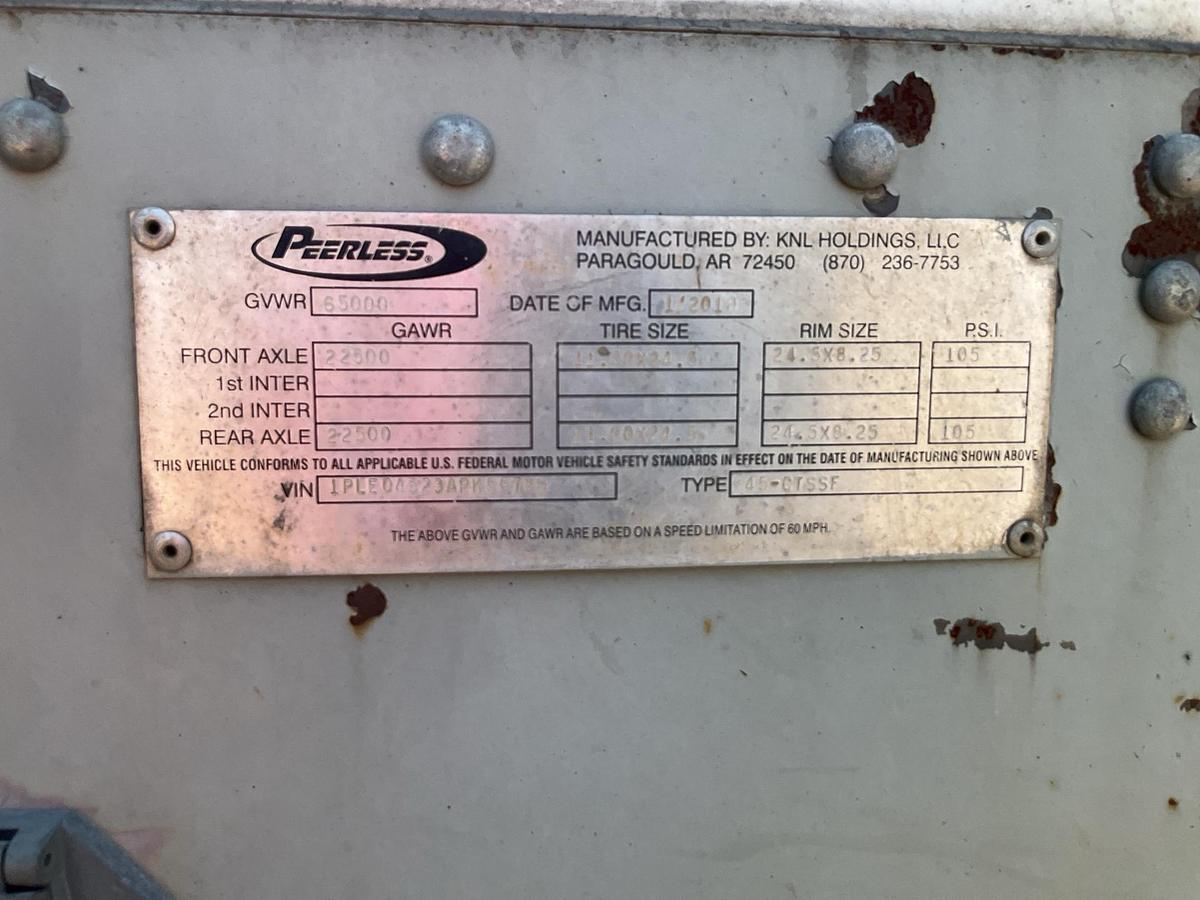 Used 2010 Peerless Live Floor Trailer