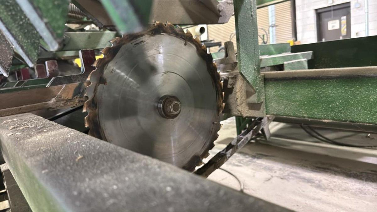 Used 5 Blade Morgan Double End Trimsaw