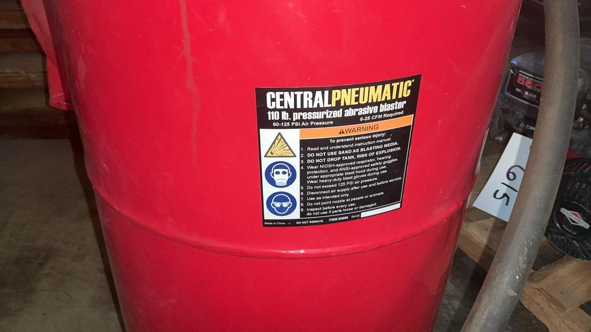 Used Central Pneumatic Abrasive Blaster