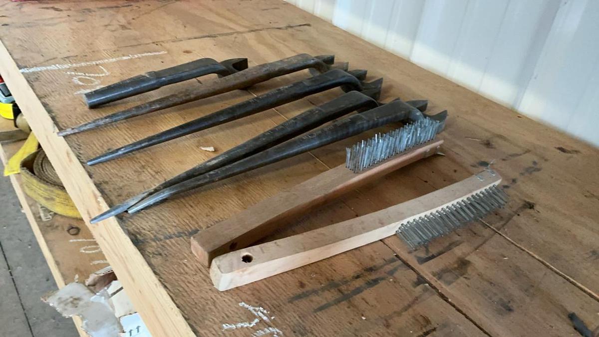Used Spud Wrenches and Wire Brushes