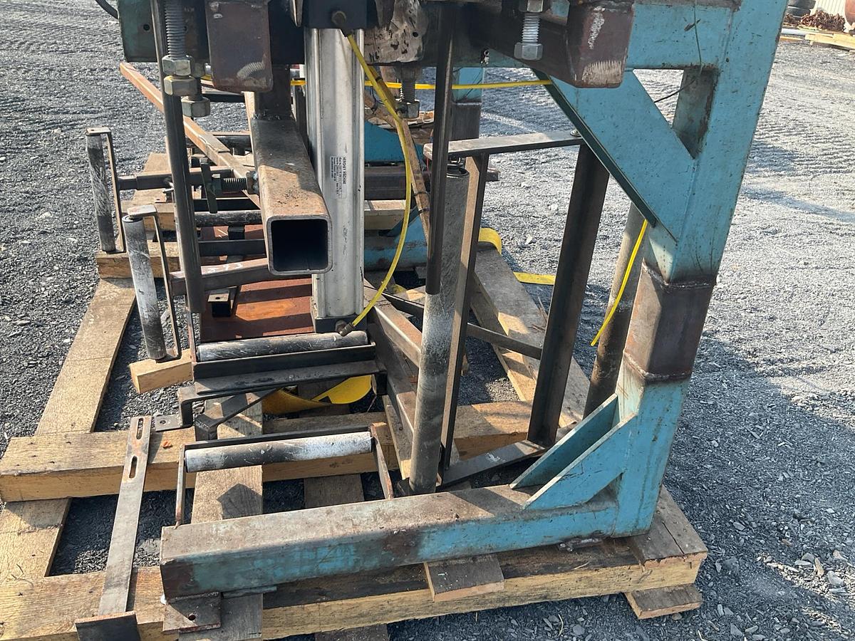Used Armstrong Hammering Bench with Stretcher Roller and Welding Clamp