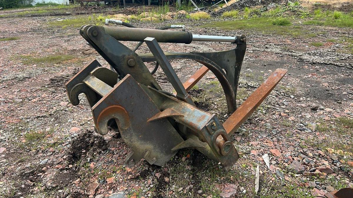 Used Loader Forks with Hyd Clamp