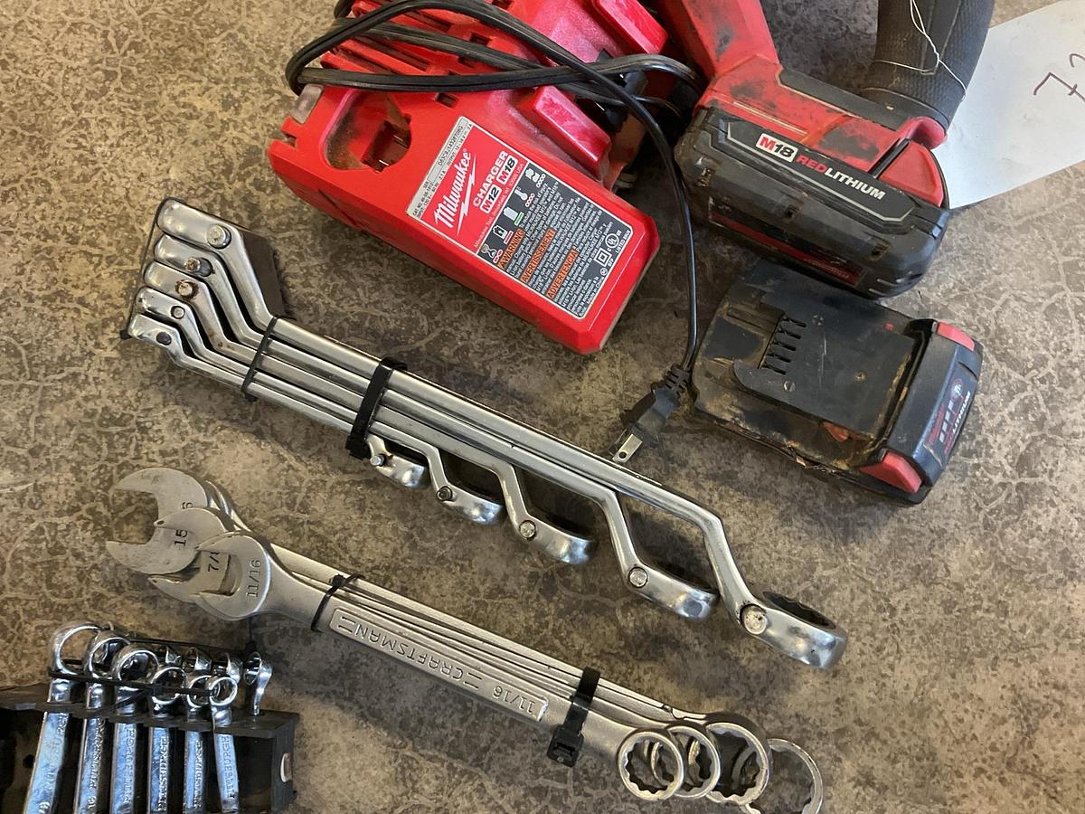 Used Milwaukee Cordless Sawzall and Wrenches