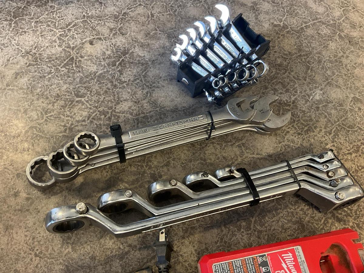 Used Milwaukee Cordless Sawzall and Wrenches