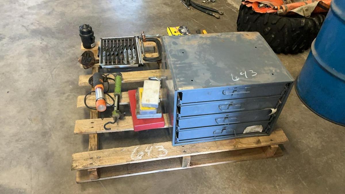 Used Storage Bin and Tools