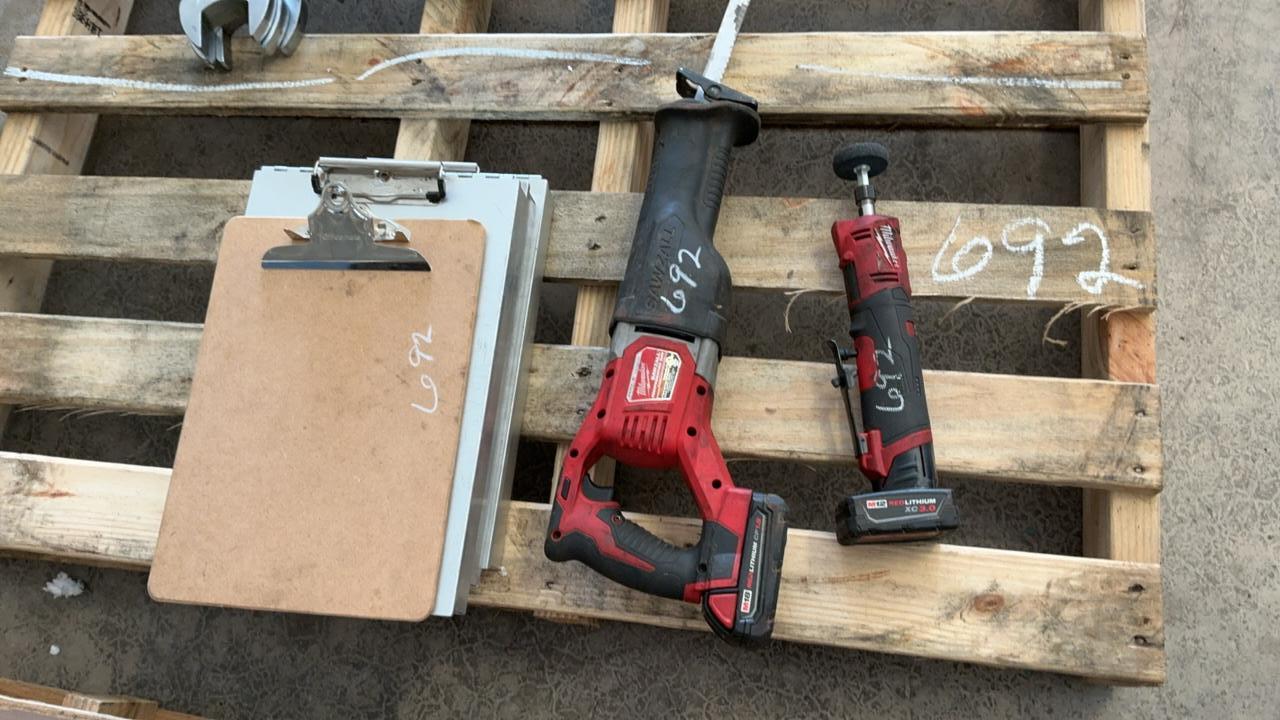 Used Sawzall, Die Grinder, and Clipboards