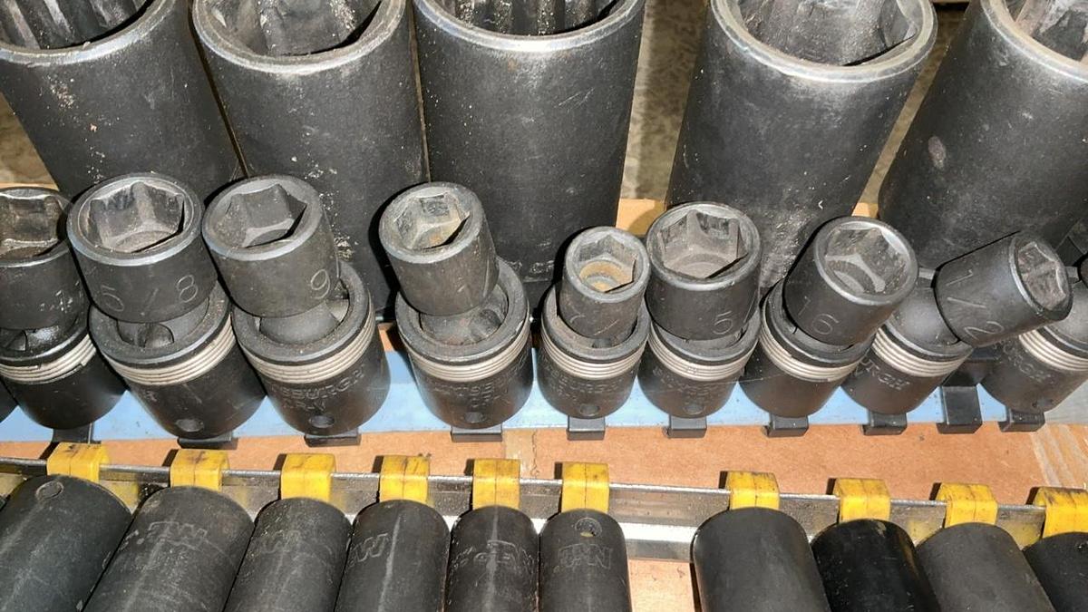 Used Hammers, 14” Pipe Wrench and Sockets
