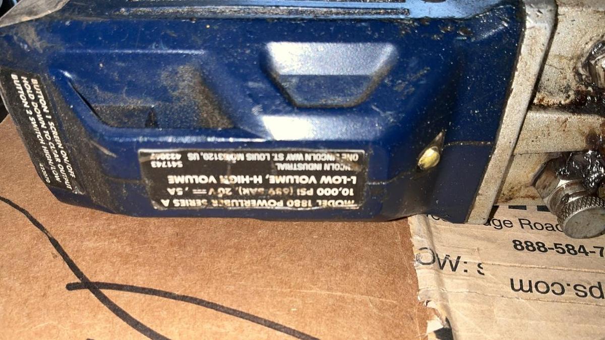 Used Lincoln Battery Grease Gun, Batteries, and Parts