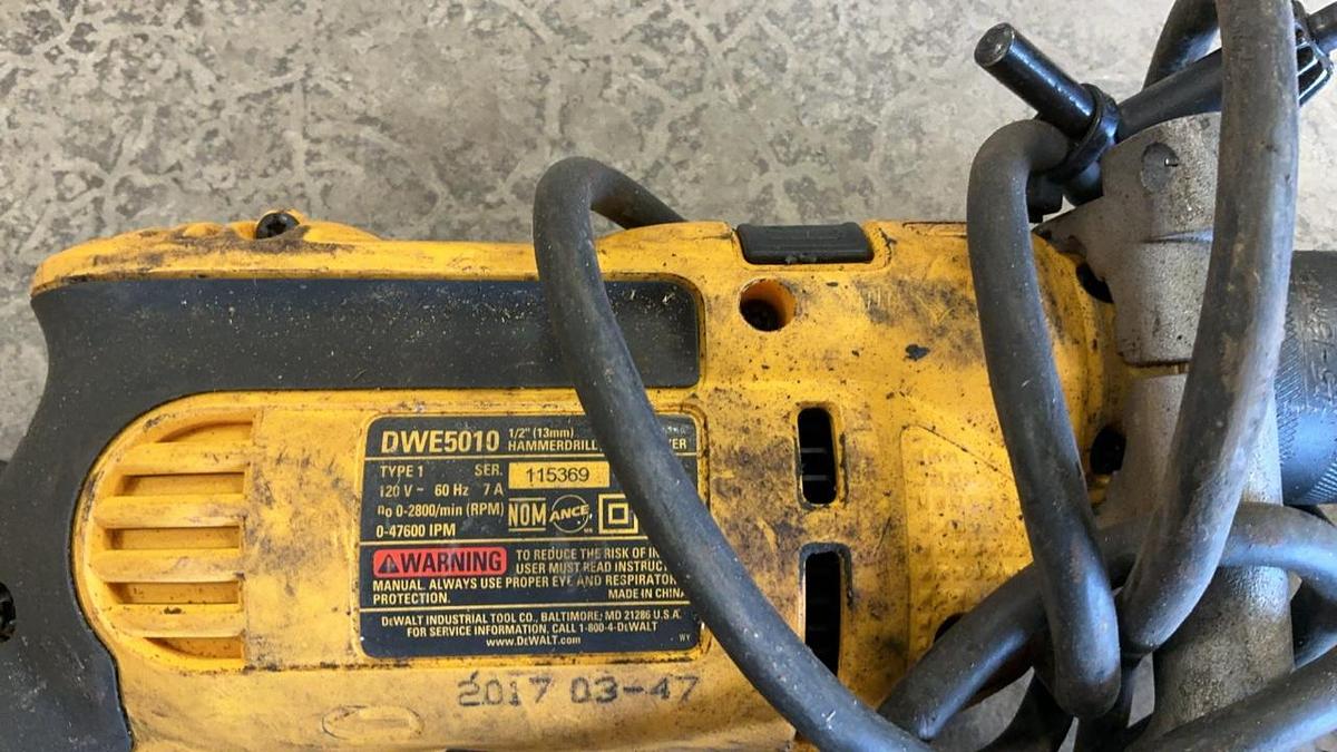 Used Hammer Drill, 4 1/2” Angle Grinder and Impacts