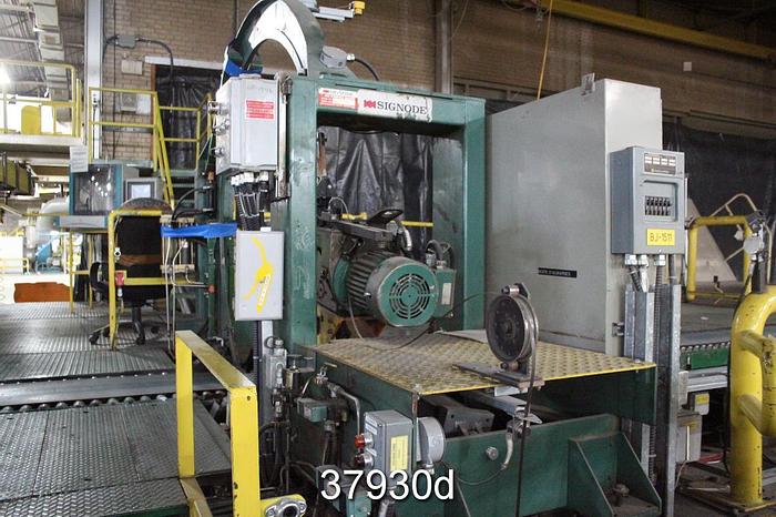 Used Signode M20-RMF Automatic Roll Handling and Strapping System #37930