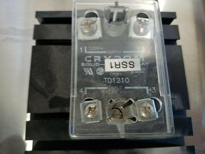 Used Crydom Solid-State Relay Switch TD1210 with Heat Sink Cooler FREE SHIPPING!