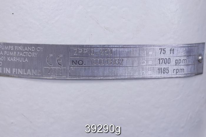 Used Sulzer ZPP10-250 Split Case Pump, Duplex Steel Casing, 10x12 #39290