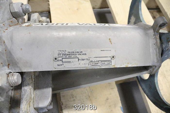 Used Fabri 6" Hand Operated Knife Gate Valve #32018