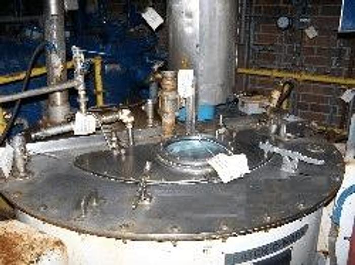 Used KETEMA TOLHURST 48 IN. X 24 IN. PERFORATED BASKET CENTRIFUGE – 316L S/S WITH HASTELLOY CLAD