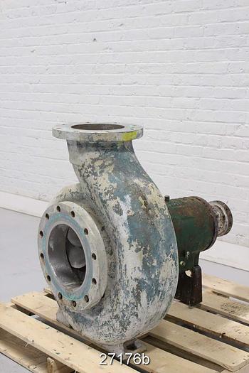 Used Goulds 3196 Goulds 3175, 8X10X15, 6 Vane Impeller, 14" Impeller Diameter, Stainless Steel Casing, Stainless Steel Stuffing Box, Stainless Steel Suction Side Plate, Packing. #27176