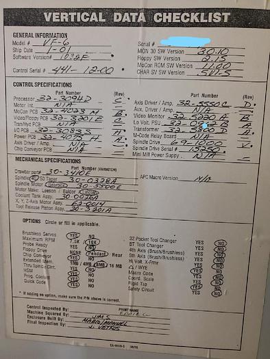 Used 2001 Haas VF-6/40