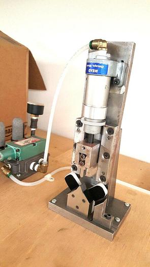 Used Mead Air Press with double palm buttons Stamping Forming Crimping Metal