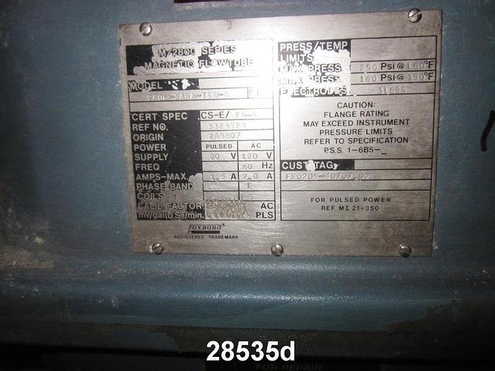Used Foxboro 2806-SABA-TSG-G 6" Magnetic Flow Tube, M/2800 Series #28535