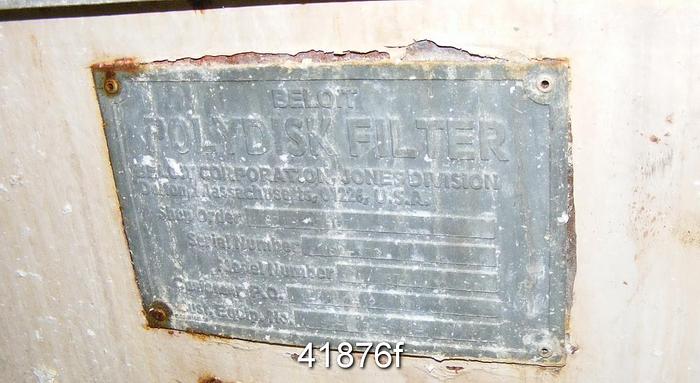 Used Beloit Polydisk Filter, 16 Discs, 12"x6" #41876