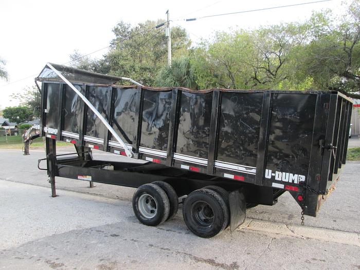 Used 10 Ton Gooseneck Dump Trailer 20' Long X 8' wide