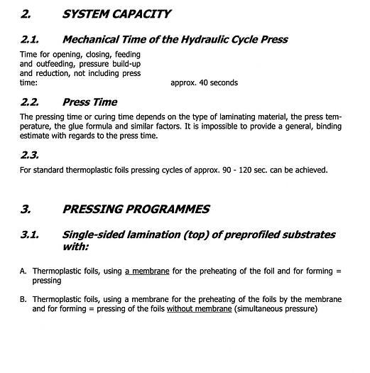 Used Wemhoner Variopress