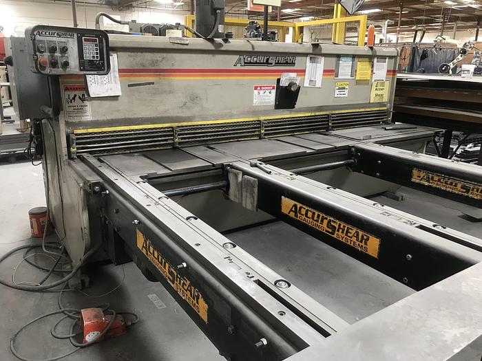 Used 2005 1/4" x 10' Accurshear Model 625010 Hydraulic Squaring Shear