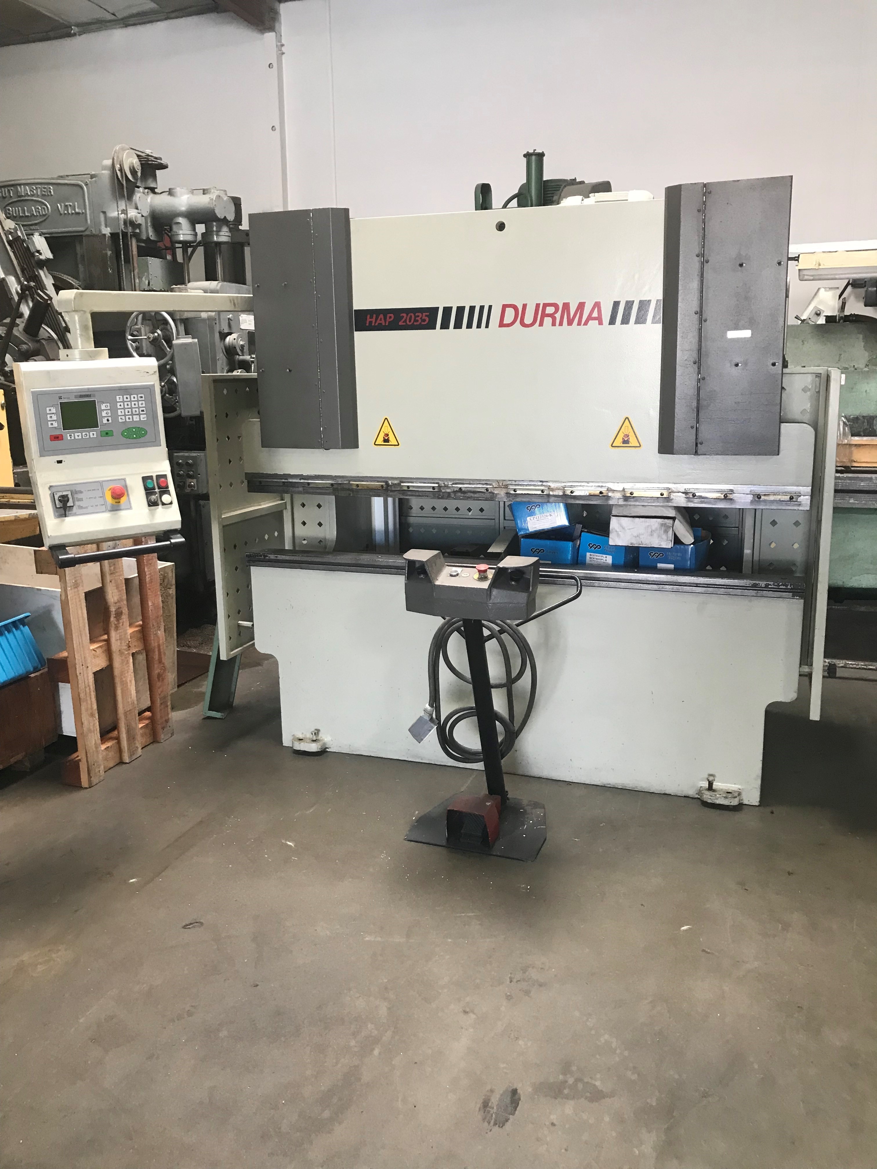 Used Durma HAP 2035 CNC Hydraulic Press Brake 35 Ton x 80" 2004 #6352